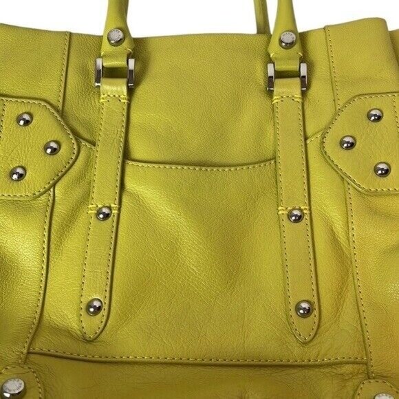 Maxx New York Neon yellow shoulder bag purse spring Pocketbook - Picture 6 of 11